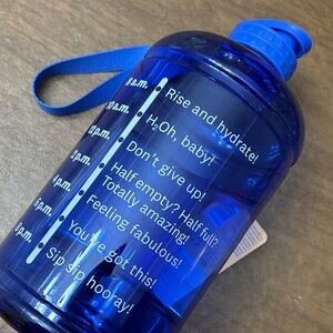 Weight Watchers Blue Motivational Water Bottle with Time Markers